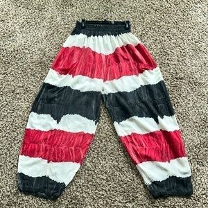 La Bass black/white/red women’s balloon pants Sz 2